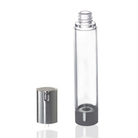 Vente en gros de luxe en plastique 15ml 20ml 30ml 35ml Bouteilles vides sans air pompe transparente de soins personnels pour le corps crème visage shampooing