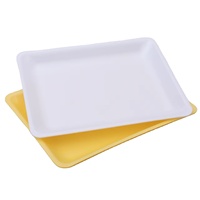 Emballage de viande de légume fruit PET biodégradable recyclable jetable de taille standard Plateau en mousse de restaurant avec coussin absorbant