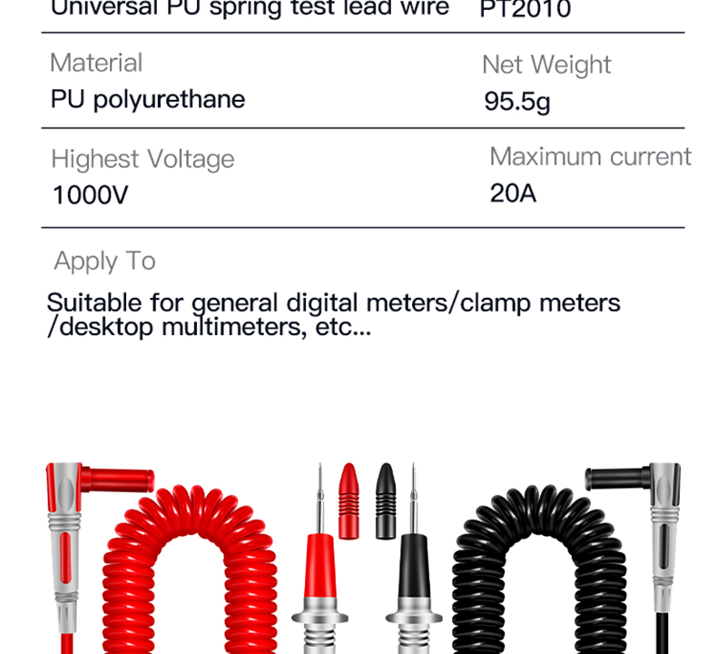 ANENG PT2010 20A 1000V Multimeter Probe Test Pin Digital Multi Meter Lead Wire Pen Cable Kit Multi Meter Voltmeter Tester Kit 4.