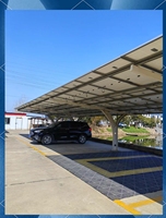 Structure de montage de carport solaire photovoltaïque imperméable de haute qualité pour le stationnement de voitures à domicile et les stations de recharge de véhicules électriques