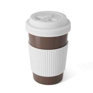 Mug à café ou à thé personnalisé avec logo promotionnel pour le bureau ou la maison, avec couvercle, 12 oz, en bioplastique, micro-ondable, tasse en PLA - Product Image 2
