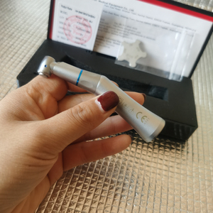 Pièce à main dentaire LED Contra Angle Type E 1:1 avec irrigation interne, en métal, à fibre optique, alimentée par turbine - Product Image 1