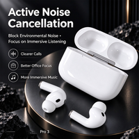 Écouteurs sans fil TWS de style AirPods Pro 3 avec microphone pour la vente en gros