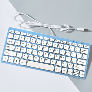 Clavier filaire optique mécanique ultra-fin à 78 touches avec touches multimédias, léger et portable, USB pour PC - Product Image 4