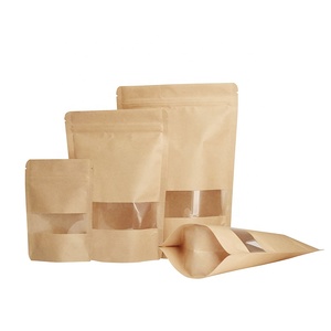 Bolsas de Papel Kraft con Ventana y Cierre Superior, Bolsas Reutilizables para Almacenamiento de Alimentos, Estilo Clásico, Embalaje Reciclable - Product Image 6