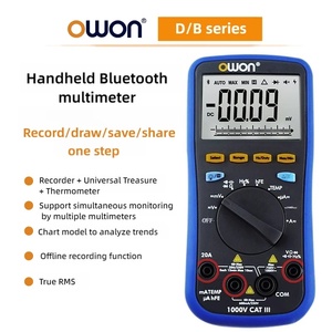 OWON มัลติมิเตอร์แบบพกพา B35T/B41T เครื่องบันทึกอุณหภูมิ 0-1000V/0-100A (0.5%+3) ความแม่นยำ วัดแรงดันไฟฟ้า อุณหภูมิ ความชื้น - Product Image 3
