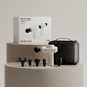 Pistola de masaje muscular portátil Beoka 2025, mejor presupuesto, 6 cabezales, cuerpo de tejido profundo, Motor sin escobillas, pistola de fascia de mano, variable calentada - Product Image 6