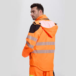 Conjunto de Ropa de Trabajo Reflectante Impermeable Personalizada para Exportación Transfronteriza, Naranja Brillante, de Nailon, para Uso en Fábrica, Taller y Exteriores - Product Image 6