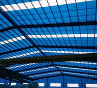 Tôles de toiture ondulées en fibre de verre GRP isolées résistantes aux UV, panneaux de toiture transparents en FRP