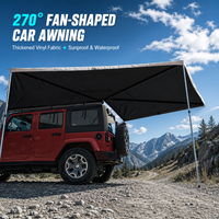 Auvent latéral de voiture 270 degrés, directement de l'usine, imperméable, anti-UV, en alliage d'aluminium, tissu Oxford 420D, pour SUV et camping