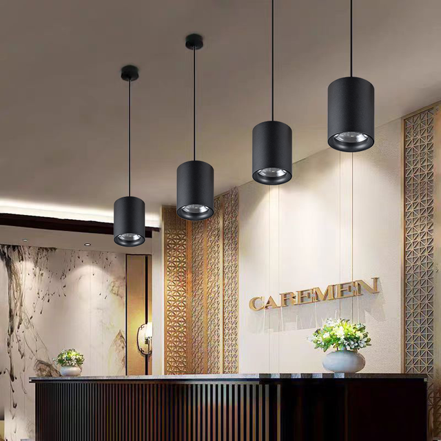 15W LED Downlight Pendant Ceiling Light Cylinder Surface Mounted Suspend Aluminum Includes Project Installation Downlight