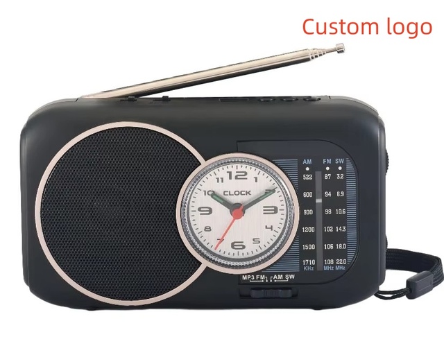 Portable Retro Multi-band BT Radio with Clock Flashlight USB Card Slot for Home Daily Use