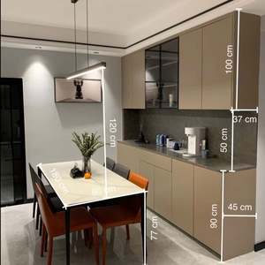 Customized Size Marble <b>Sideboard</b> Solid Wood Material Restaurant Furniture-Environmentally Protected - Product Image 1