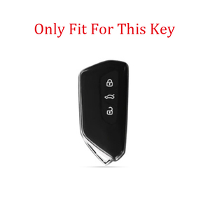 Housse de clé de voiture pour VW Volkswagen Golf 8 MK8 ID.3 ID.4 <span class=keywords><strong>Cupra</strong></span> Skoda Octavia A8 SEAT Leon MK4 2020 <span class=keywords><strong>2021</strong></span> Formentor <span class=keywords><strong>Tarraco</strong></span> - Product Image 2