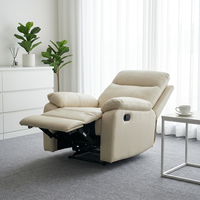 360 °   Fauteuil inclinable pivotant à dossier manuel avec poche latérale, fauteuil de relaxation rembourré pour salon et home cinéma