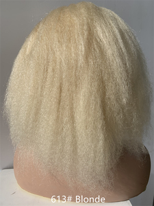 DX086 HD Full Lace Glueless Bob Peluca Classic Kinky Straight Cabello humano Go Short Bob Pre Cut Plucked Mujeres 613 Color Rubio 10 - Product Image 3