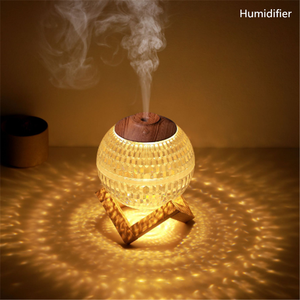 Newest Romantic Atmosphere Wooden Stand Crystal Ball Humidifier Diffuser With Colorful Night Light Christmas Gift - Product Image 6