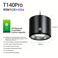 WEEK AQUA Lampe de culture pour plantes T140Pro 90W RGB+UV à spectre complet, 4 canaux, éclairage pour aquascape et aquariums