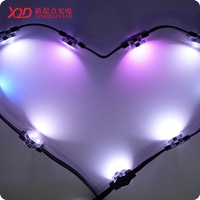Fuente de Luz Puntual LED RGB RGBW XQD DMX512 WS2811 12V 0.72W IP67, Resistente al Agua y al Polvo para Exteriores, Material de PC de Alta Calidad