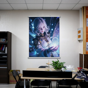 Tùy Chỉnh Xách Tay Tường Treo Di Chuyển Biểu Ngữ Kỹ Thuật Số In Vải Tường Áp phích Cho Trang Trí Nội Thất - Product Image 5