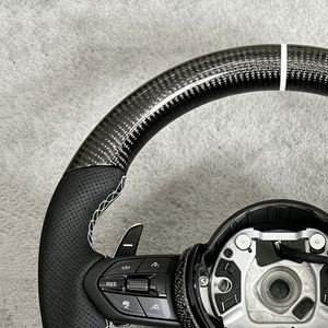 Volante de Coche de Fibra de Carbono Real y Cuero Sintético, Listo para Usar, para <span class=keywords><strong>BMW</strong></span> F01 F30 F10 F11 F20 F21 F25 F31 F34 F32 F33 F36 - Product Image 5