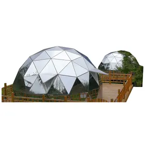 Стеклянная купольная палатка SG03, диаметр 10 м, алюминиевая конструкция, стеклянный прозрачный геодезический купол, гостиничные палатки для продажи