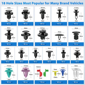Kit de 725 attaches pour voiture, clips de fixation pour garde-boue, rivets en plastique, goupilles de retenue pour carrosserie, rivets de <span class=keywords><strong>pare</strong></span>-chocs, réparation de garnitures de porte - Product Image 2