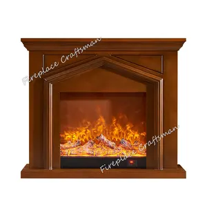 Puraflame 33 cheminée insérer ronde charbon de bois double face intérieur bois électrique cheminée