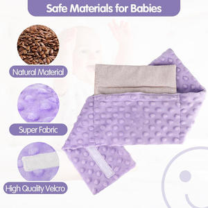 Ceinture d'emmaillotage pour bébé avec chaleur apaisante, soulagement naturel des maux d'estomac, bébés et tout-petits, coton et graines de lin chauffées - Product Image 5