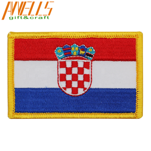 Spain Flag 3D Embroidered Sew-On <strong>Patch</strong> with Merrow Border Iron-On <strong>Style</strong> Applique From Guangdong China Model for Travel - Product Image 5