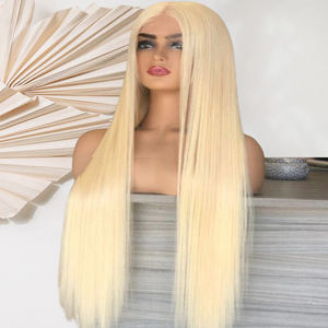 Peluca con malla frontal Rubia de onda recta sedosa de cabello humano crudo de Vietnam con encaje HD transparente se puede teñir, superventas - Product Image 1