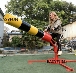 EASYFUN Jeu d'obstacles gonflable Wipeout Bike personnalisé en usine, jeu de barre rotative <span class=keywords><strong>électrique</strong></span> pour la location d'événements de carnaval - Product Image 3