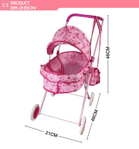 Préscolaire semblant jouer en plastique chariot belle bébé poupée jouet porteur - Product Image 3