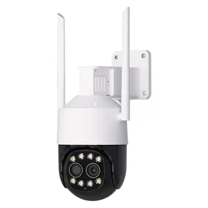 Telecamera IP PTZ 4MP 2K 3.6mm-8mm Dual Lens 8X Hybrid Zoom rilevamento umano Audio P2P telecamera di sorveglianza CCTV WiFi
