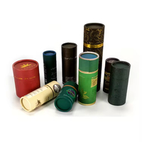 Tube d'emballage en carton cylindrique de haute qualité, personnalisé, imprimé, pour thé, café, miel, boîte en papier de luxe