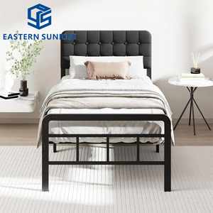 Cama Individual Económica <span class=keywords><strong>de</strong></span> Hierro Resistente, Fácil <span class=keywords><strong>de</strong></span> Montar, para Dormitorio, Hotel, Casa <span class=keywords><strong>de</strong></span> <span class=keywords><strong>Alquiler</strong></span> - Product Image 6