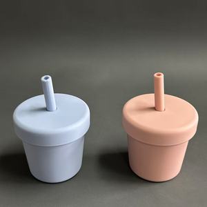 Vasos con Pajita de Acero Inoxidable 304 para Niños Pequeños, con Tapas, Personalizables con Color y Logotipo - Product Image 2