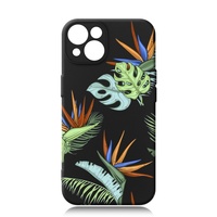 Nouvelle arrivée, coque de téléphone en silicone liquide noir avec impression UV pour les séries 16/15/14, design luxueux résistant aux chocs et à l'eau