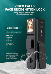 Cerradura Inteligente Glomarket 3D con Reconocimiento Facial y Huella Dactilar, Entrada sin Llave, WiFi Tuya, Impermeable, Videoconferencia, Digital, para Puerta de Madera - Product Image 2