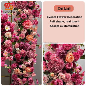 Table de mariage en soie florale faite à la main Table de mariage artificielle Babysbreath Rose pièce maîtresse boule de fleur lisse Arrangement de fleurs fête - Product Image 6