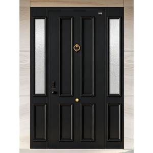 Puerta <span class=keywords><strong>de</strong></span> Aluminio Fundido Ignífuga con Arco para Entrada <span class=keywords><strong>de</strong></span> Villa, Puerta Principal Probada para Vestíbulo <span class=keywords><strong>de</strong></span> Mansión - Product Image 2