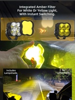 Projecteur LED tout-terrain 4 pouces 200W, 15000LM, IP67, 12V 24V, compatible avec Wrangler, Bronco, Tank300, 4x4, SUV, ATV, camion