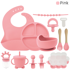 Ensemble de 12 assiettes et bols en silicone à ventouse pour bébé, vaisselle incassable de haute qualité avec motifs de dessins animés pour enfants - Product Image 5
