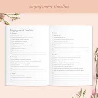 Carnet de planification de mariage personnalisé, couverture rigide avec dorure à chaud, journal floral, organiseur de mariage pour cadeaux de mariée