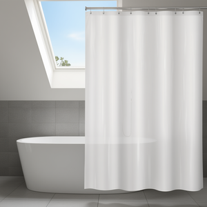 Cortina de Ducha Romana de PEVA 120x200 cm, Revestimiento Impermeable para Baño - Product Image 3