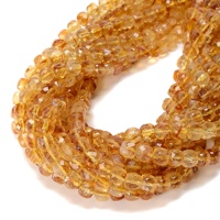 Perles de citrine facettées de haute qualité de 6 mm 7 mm, perles de pièce facettées en améthyste naturelle de 10 mm AA, perles de pierres précieuses, citrine