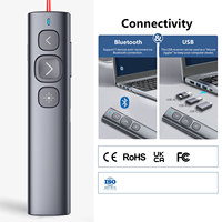Pointeur de présentation sans fil rechargeable USB-C Norwii N95 Plus BLE avec récepteur 2-en-1 Hyperlink pour PowerPoint