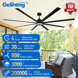 Ventilateur de plafond industriel à 8 pales en aluminium de 100 pouces avec télécommande légère Ventilateur de plafond Hvls à économie d'énergie - Product Image 1