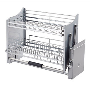 Cesta extraíble ajustable para instalación en gabinete de pared con cesta de almacenamiento con amortiguación - Product Image 3