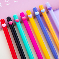Nouveau stylo bille en plastique avec motif cœur, logo personnalisé, pointe de 1,0 mm, séchage rapide, fournitures de bureau, papeterie pour étudiants, cadeau de bienvenue